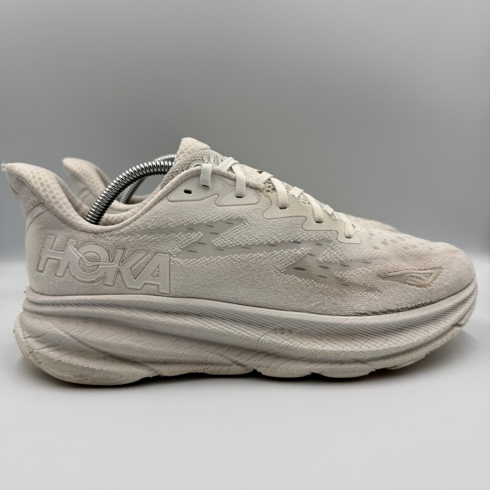 Hoka One One Clifton 9‎ Women Size 11 White Running Shoes Athletic Sneakers